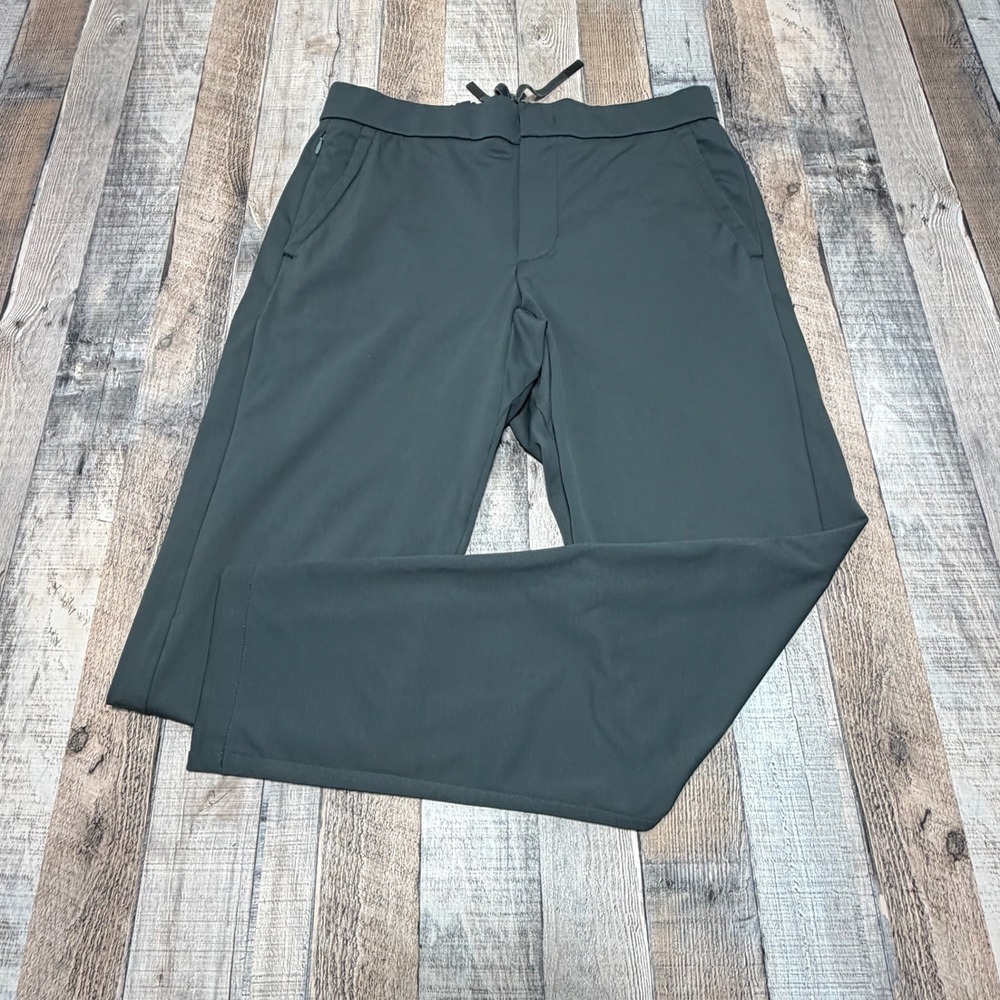 Bonobos Performance Pants Mens M Grey Elastic Waist Drawstring Chino Commuter
